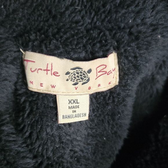 Turtle Bay New York Sz XXL Knit Zip Up Heavy Sweater Blue Long Sleeve - Picture 5 of 6